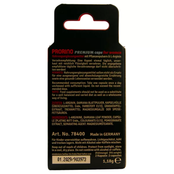 PRORINO - naisten lisäravinne kapselit - 2 kpl