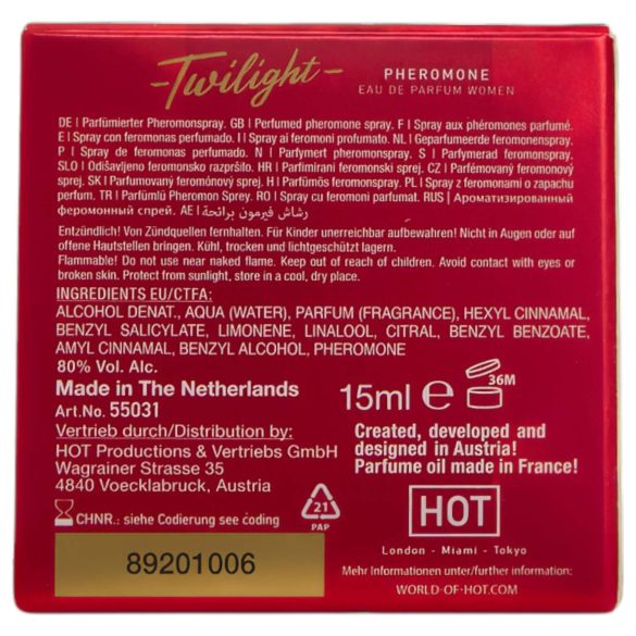 HOT Twilight - feromoniparfyymi naisille - tuoksuva - 15 ml