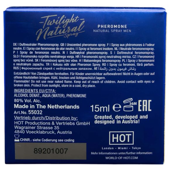 HOT Twilight Natural - miesten feromoniparfyymi - hajusteeton - 15 ml