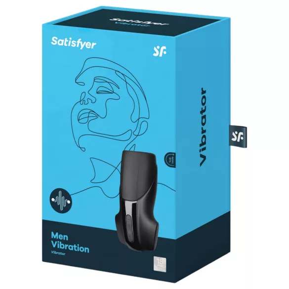 Satisfyer Men Vibration - ladattava peniksen vibraattori - musta