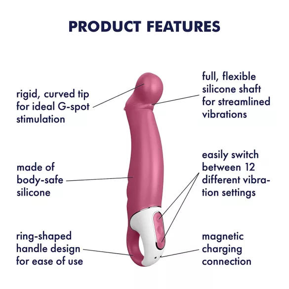 Satisfyer Petting Hippo - ladattava vesitiivis vibraattori - pinkki