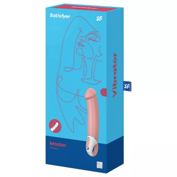 Satisfyer Master - vibraattori - vedenkestävä, ladattava - luonnonväri