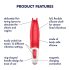 Satisfyer Power Flower - ladattava, vedenkestävä vibraattori (punainen)