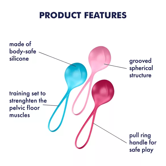 Satisfyer - geishakuulapakkaus - 3 kpl setti