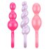 Satisfyer Booty Call - värikäs anaalitappisarja (3-osainen)