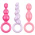 Satisfyer Booty Call - värikäs anaalitappisarja (3-osainen)