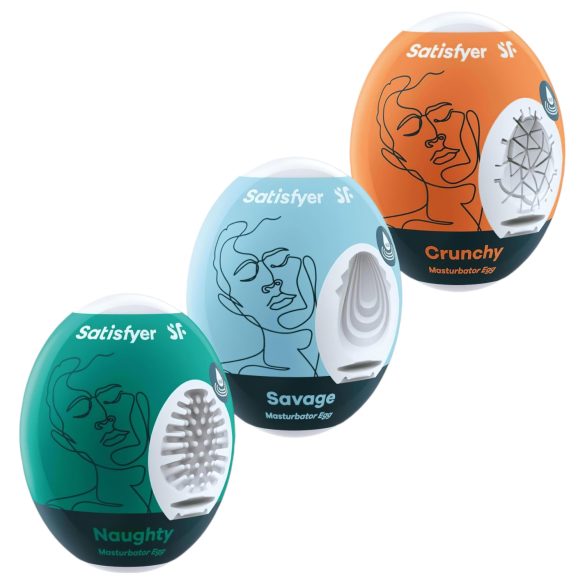 Satisfyer Egg NSC - muna-masturbaattorisetti (3 kpl)