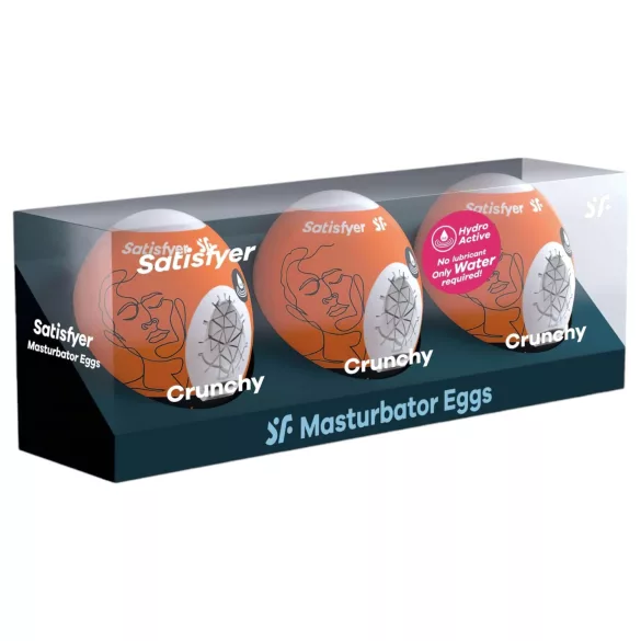 Satisfyer Egg Crunchy - masturbaattorimunat 3 kpl setti
