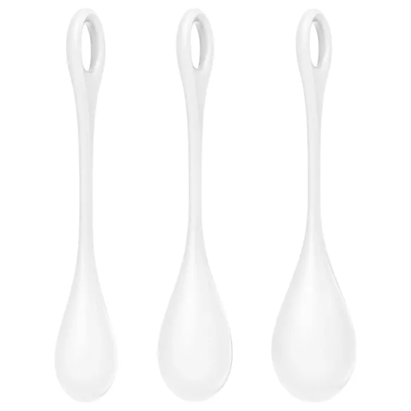 Satisfyer Yoni Power 1 - geishakuulasetti - valkoinen - 3 osaa