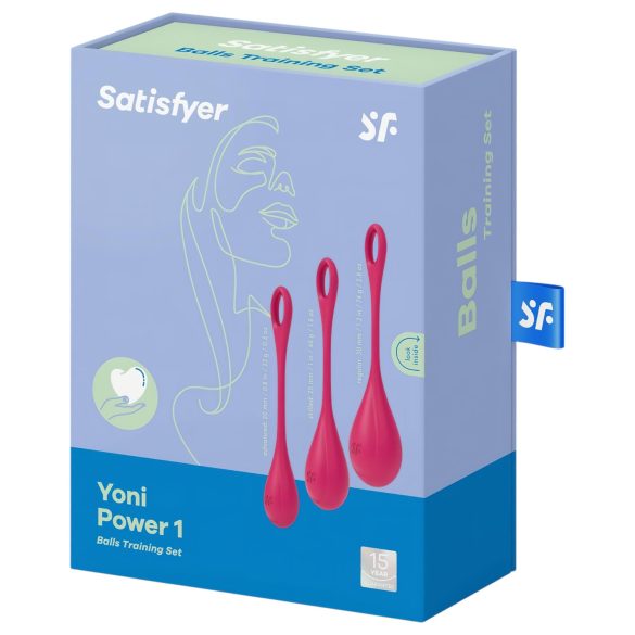 Satisfyer Yoni Power 1 - geishakuulasetti - punainen - 3 osaa