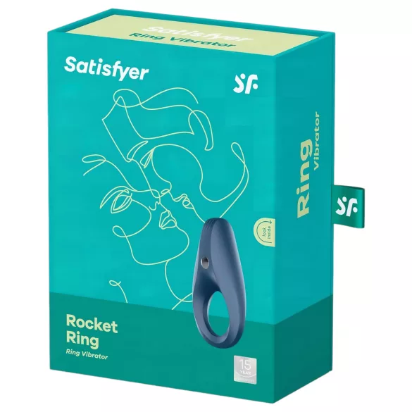 Satisfyer Rocket Ring - vibraatiopenisrengas - vedenpitävä - sininen