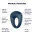 Satisfyer Power Ring - vedenkestävä värisevä penisrengas (harmaa)