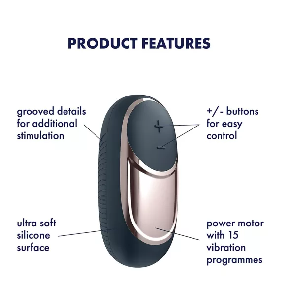 Satisfyer Dark Desire - klitoriskiihotin - ladattava - musta