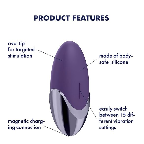Satisfyer Purple Pleasure - klitoriskiihotin - ladattava - violetti