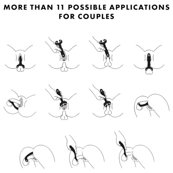 Satisfyer Endless Fun - pariskäyttöön vibraattori - ladattava, vedenkestävä