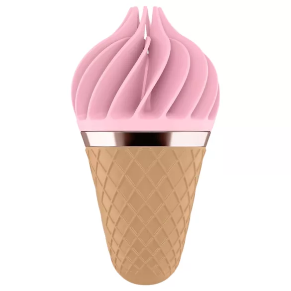 Satisfyer Sweet Treat - klitoriskiihotin - ladattava, pyörivä - pinkki/ruskea