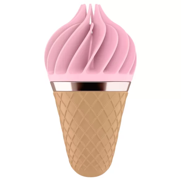 Satisfyer Sweet Treat - klitoriskiihotin - ladattava, pyörivä - pinkki/ruskea