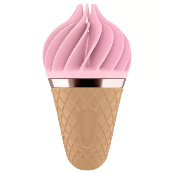 Satisfyer Sweet Treat - klitoriskiihotin - ladattava, pyörivä - pinkki/ruskea