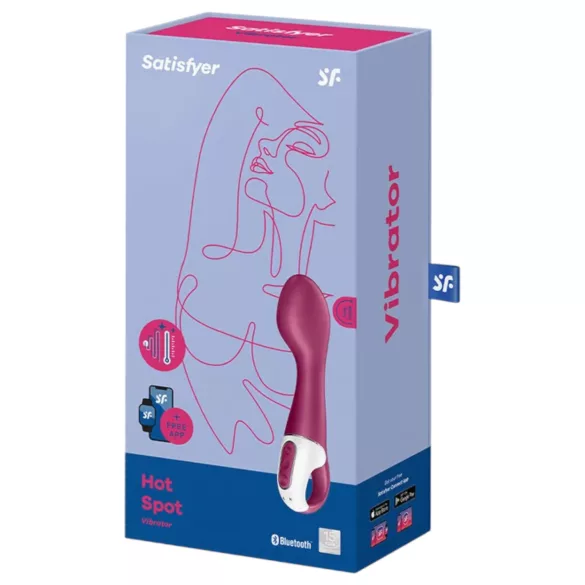 Satisfyer Hot Spot - ladattava lämmittävä G-pistevibraattori - punainen