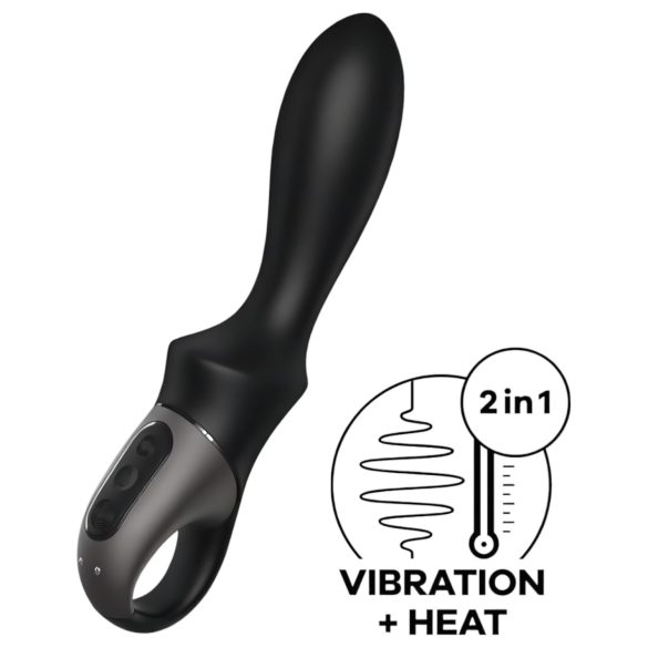 Satisfyer Heat Climax - älykäs lämmittävä anaalivibraattori (musta)