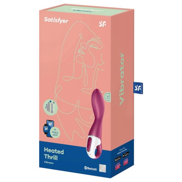 Satisfyer Heated Thrill - lämmitettävä älyvibraattori - punainen