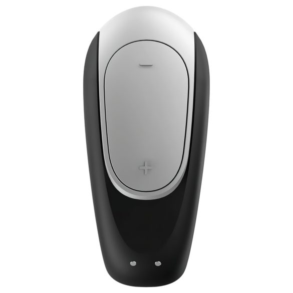 Satisfyer Double Fun - parivibraattori - älyohjattava, vesitiivis - musta