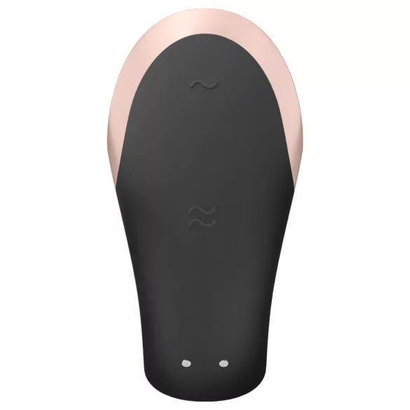 Satisfyer Double Love - älypuhelinohjaus parivibraattori - musta