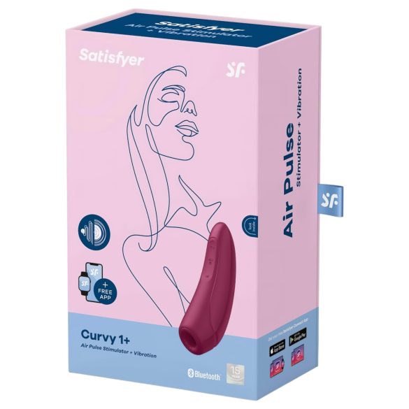 Satisfyer Curvy 1+ - älykkäästi ohjattava klitoriskiihotin - paineaalto