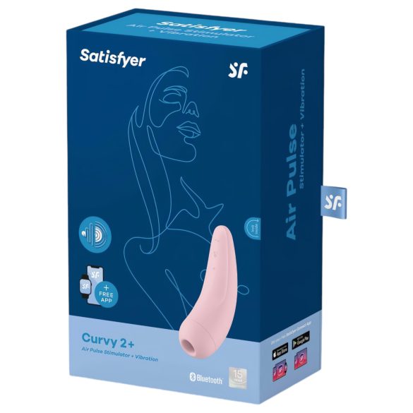 Satisfyer Curvy 2+ - älykkäästi ohjattava klitoriskiihotin - pinkki