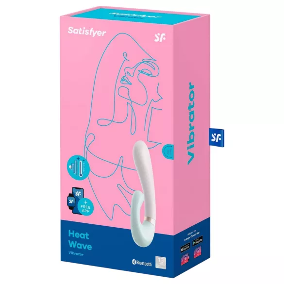 Satisfyer Heat Wave - Sovelluksella ohjattava lämmittävä vibraattori (minttu)