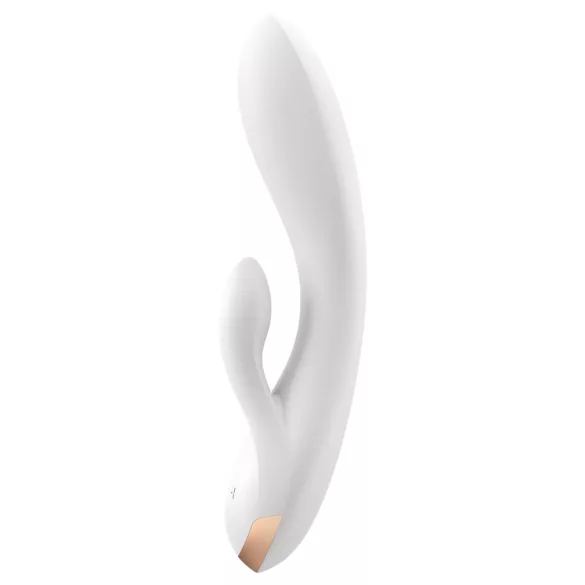 Satisfyer Double Flex - Sovelluksella ohjattava klitoriskiihotin varrella (valkoinen)
