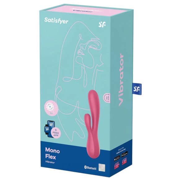 Satisfyer Mono Flex - älyvibraattori - vesitiivis - punainen