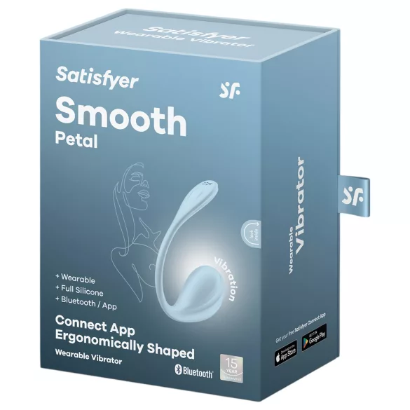 Satisfyer Smooth Petal - vibraatiomuna kaukosäätimellä - sininen