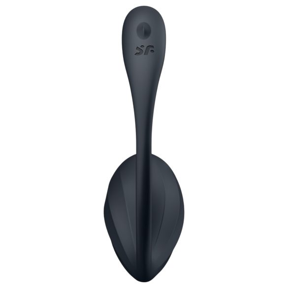 Satisfyer - vibraatiomuna kaukosäätimellä - musta, ribbed petal