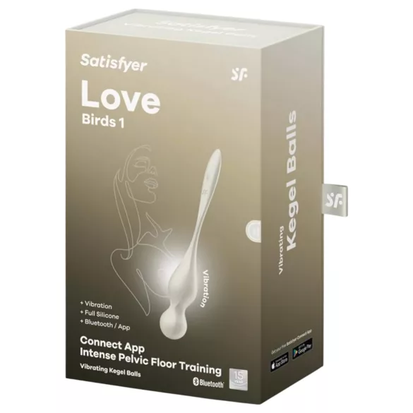 Satisfyer Love Birds 1 - älykäs värisevä geishakuula - valkoinen