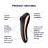 Satisfyer Dual Kiss - ladattava vagina- ja klitorisvibraattori (musta)