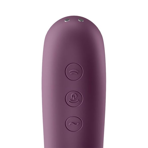 Satisfyer Dual Kiss - klitoriskiihotin ja vaginaalivibraattori - lila