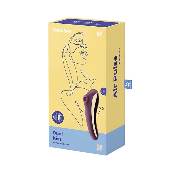 Satisfyer Dual Kiss - klitoriskiihotin ja vaginaalivibraattori - lila