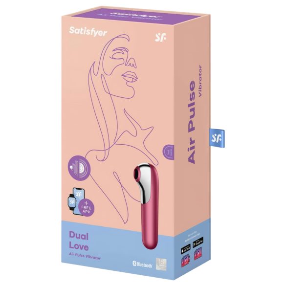 Satisfyer Dual Love - klitoris- ja vaginaali vibraattori - punainen