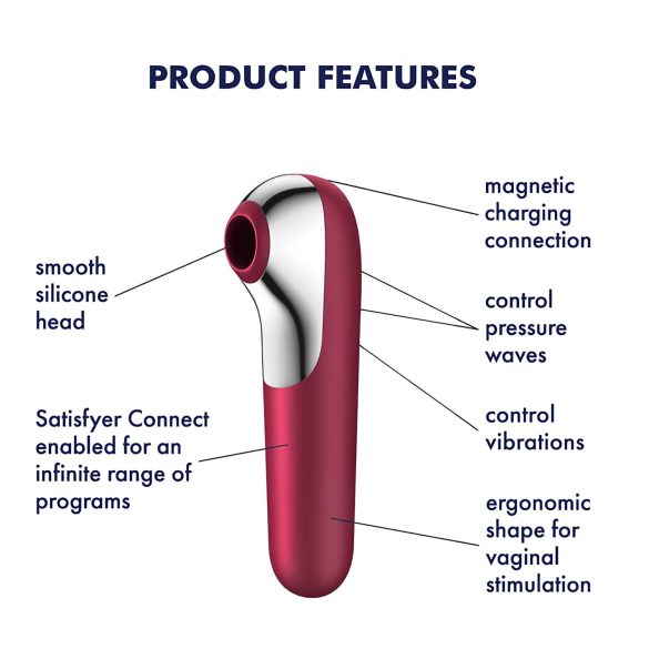 Satisfyer Dual Love - klitoris- ja vaginaali vibraattori - punainen