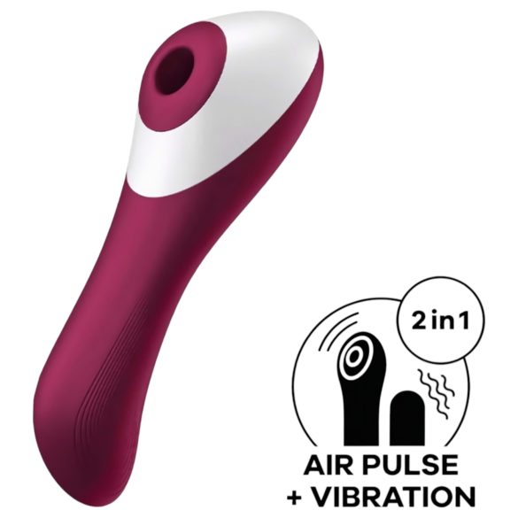 Satisfyer Dual Crush - ladattava klitoris- ja emätinvibraattori - punainen