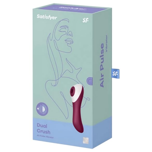 Satisfyer Dual Crush - ladattava klitoris- ja emätinvibraattori - punainen