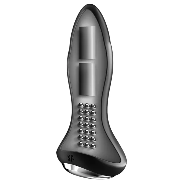 Satisfyer - anustappi vibraattori gyöngykuvioitu - musta