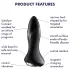 Satisfyer - anustappi vibraattori gyöngykuvioitu - musta