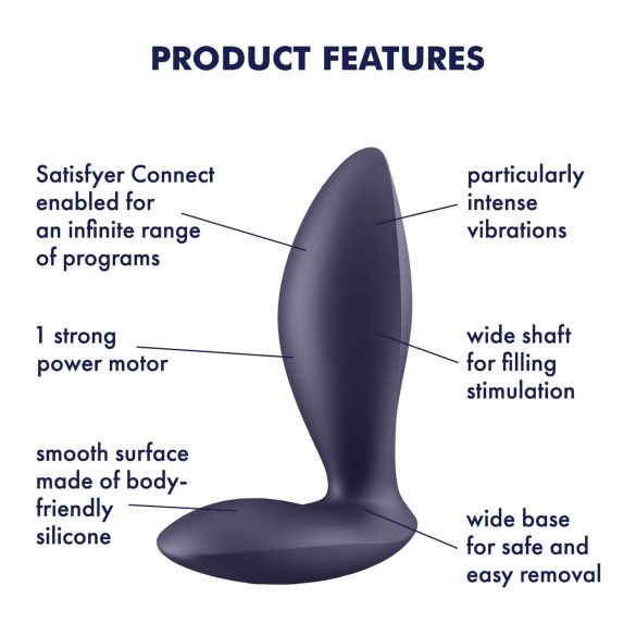 Satisfyer - anaalivibraattori - älyohjattava - violetti