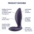 Satisfyer Power Plug - älykäs anaalivibraattori (violetti)