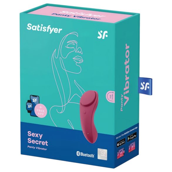 Satisfyer Sexy Secret - älykäs vedenpitävä alushousuvibraattori (punainen)