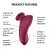 Satisfyer Sexy Secret - älykäs vedenpitävä alushousuvibraattori (punainen)