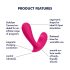 Satisfyer Top Secret - älykäs kaksoismoottori-vibraattori (pinkki)