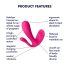 Satisfyer Top Secret Plus - älykäs 3-haarainen vibraattori (vaaleanpunainen)